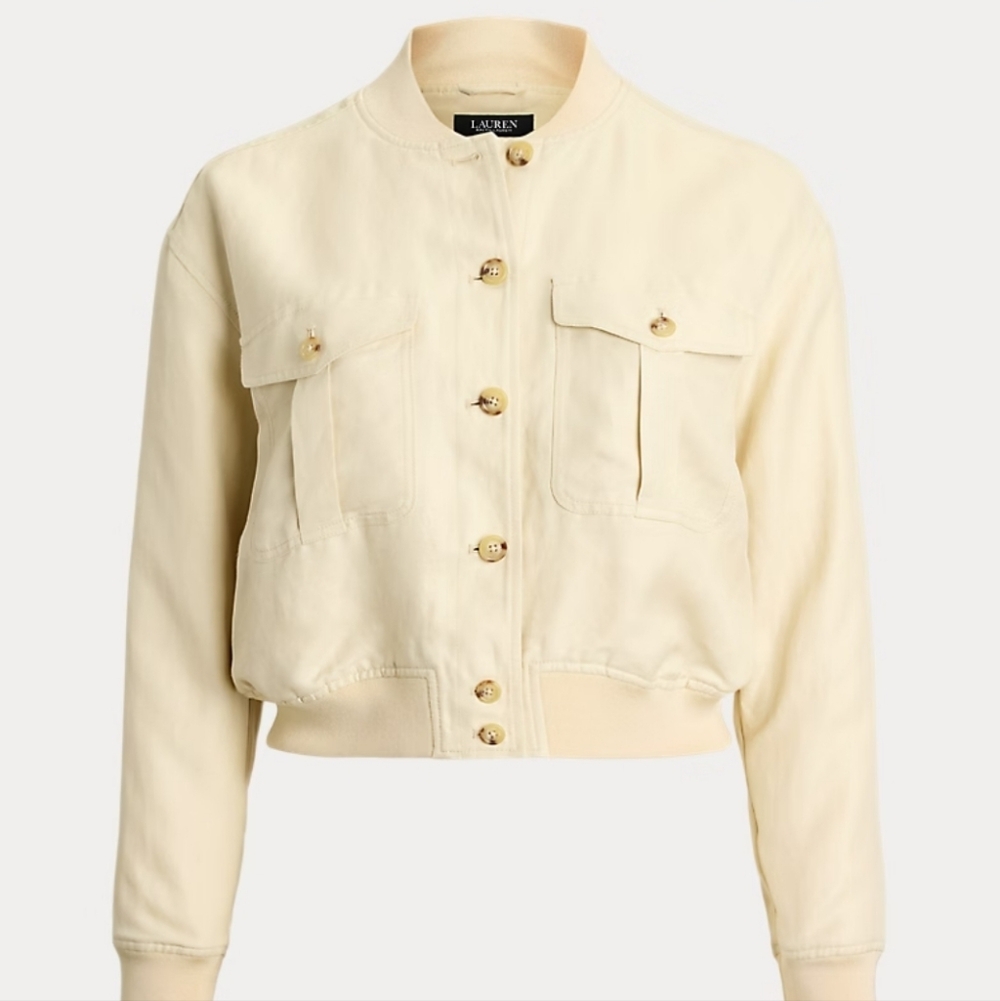 RALPH LAUREN Linen-Blend Jacket Sz 18 NWT
